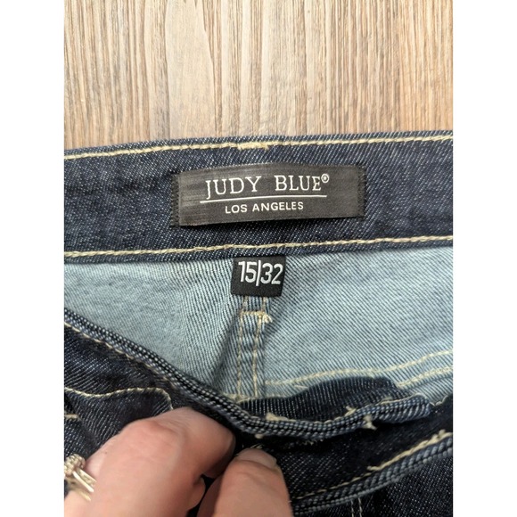 Judy Blue Jeans Womens 32 Blue Mom Jean Dark Wash Stretch High Rise Denim - Picture 3 of 13